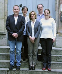 Von links nach rechts:   Stefan Schmunk (DARIAH-DE Gesch�ftsstelle),   Beata Mac