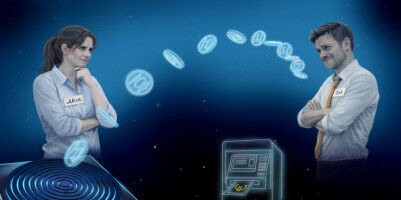  A coin toss realised in the quantum world features enhanced security 