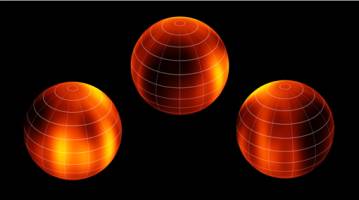 Die Oberflächenkarte eines Braunen Zwergs