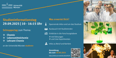 Fachbereich Chemie und Pharmazie l�dt zum Studieninformationstag ein