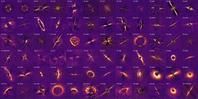 Gallery of young debris disks around distant stars