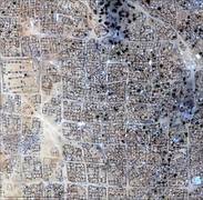 Satellitenbild des Fl�chtlingslagers Zam Zam in Nord-Darfur (Sudan), das Gegenst