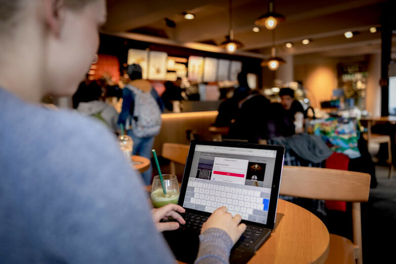 In public, a glance over the shoulder is enough to spy out passwords, for exampl