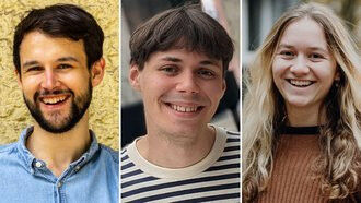 Johannes Schleiss, Ludwig Lorenz und Alina Dieminger sind das Team um �PartiDeck