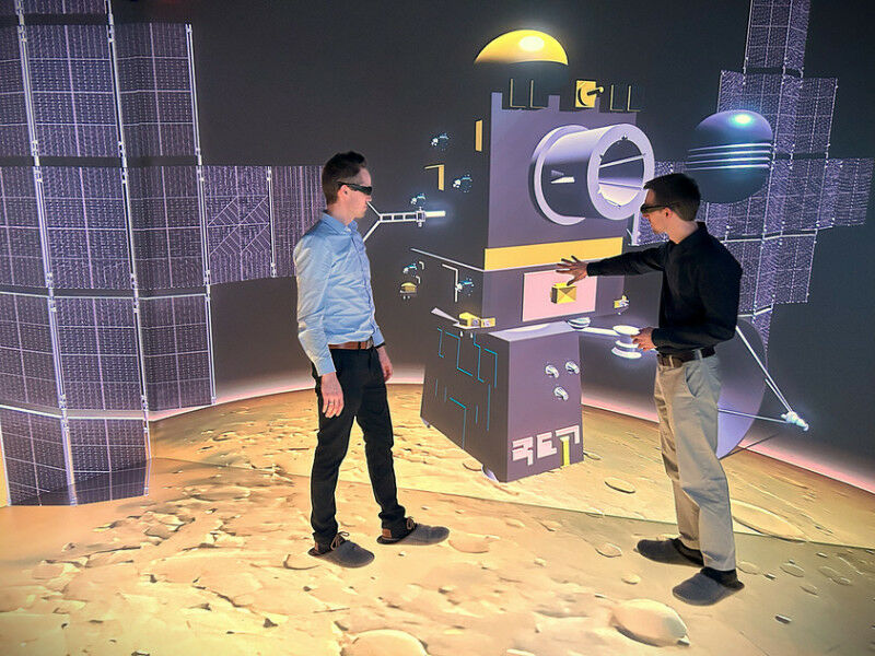 Interessierte bekommen am Tag der Raumfahrt die Gelegenheit, sich die AixCAVE im