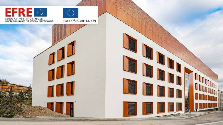 Das heute eröffnete Gebäude der Forschungsneubauten CEEC Jena II und AWZ CEEC Je