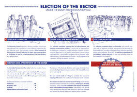 Position of rector advertised