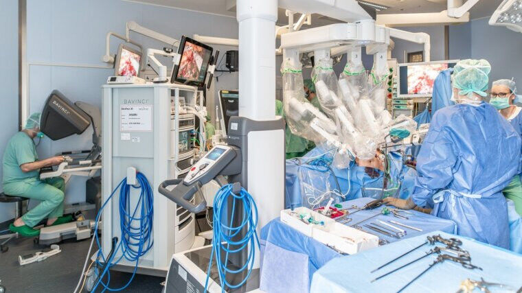 Roboterassistierte Nierenoperation im Uniklinikum Jena. Foto: Heiko Hellmann/UKJ