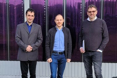 Prof. Andreas M�ckel, Prof. Albrecht Gensior und Dirk Westermann arbeiten interd